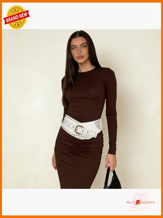 Vintage Wide Elastic Belt with Metal Studs and Buckle main image 4